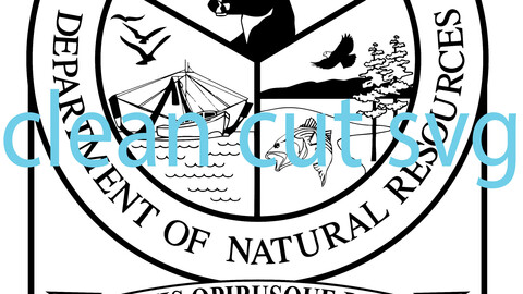 South Carolina dept of Natural Resources Law enf badge vector file Black white vector outline or line art file for cnc laser cutting, wood, metal engraving, Cricut file, cnc router file, vinyl cutting, digital cutting machine file