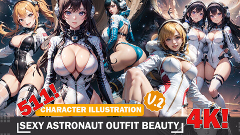 511 Sexy Astronaut Outfit Beauty Diverse Outfit Character Design Reference Art V2 4K