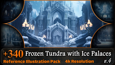 340 Frozen Tundra with Ice Palaces Reference Pack | 4K | v.4