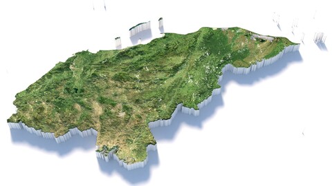 Honduras Terrain Map