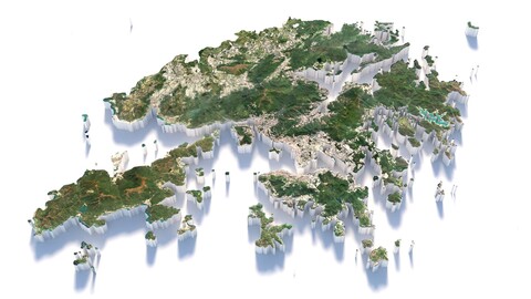 Hong Kong Terrain Map