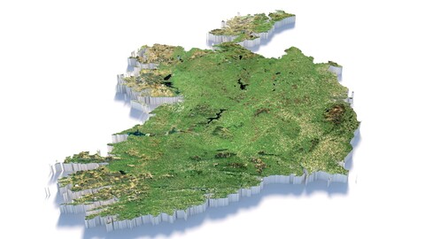 Ireland Terrain Map