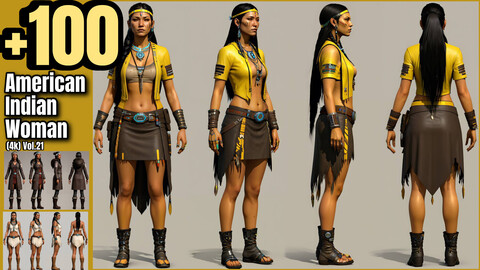 +100 American Indian Woman Concept (4k)