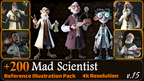 200 Mad Scientist Reference Pack | 4K | v.15