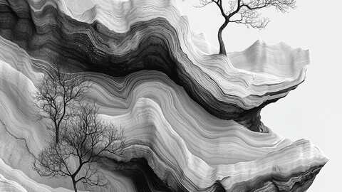 Ethereal Horizons: Nature's Sculpted Layers 4