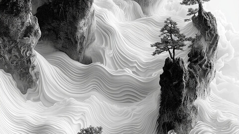 Ethereal Horizons: Nature's Sculpted Layers 9