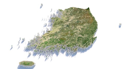 Korea ROK Terrain Map