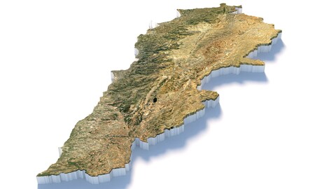 Lebanon Terrain Map