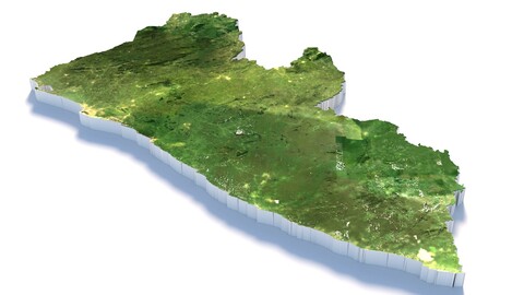 Liberia Terrain Map