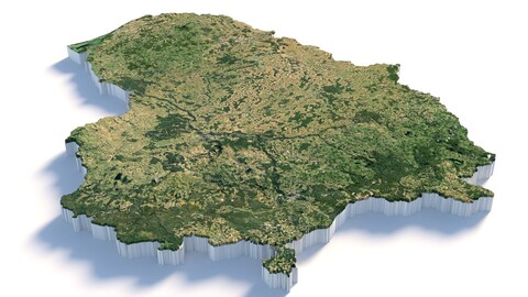 Lithuania Terrain Map