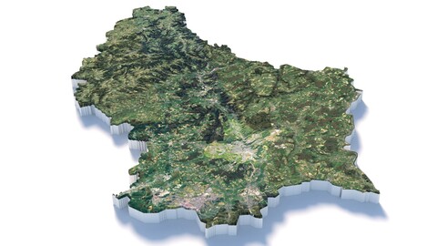 Luxembourg Terrain Map