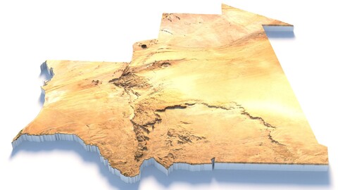 Mauritania Terrain Map