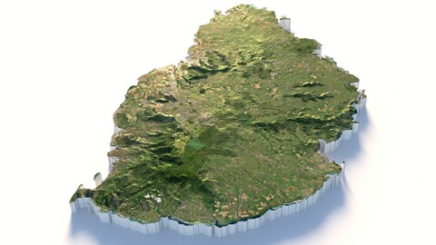 Mauritius Terrain Map