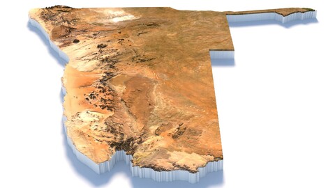 Namibia Terrain Map