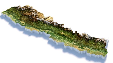 Nepal Terrain Map