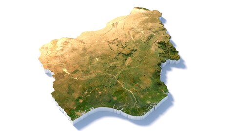 Nigeria Terrain Map