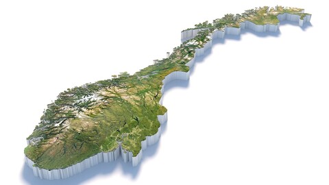 Norway Terrain Map