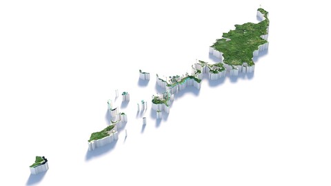 Palau Terrain Map