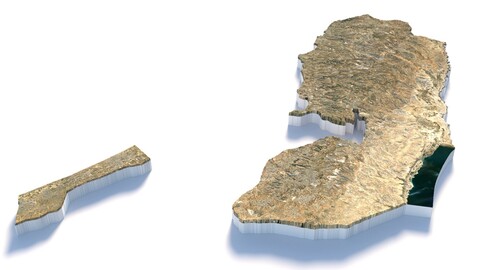 Palestine Terrain Map