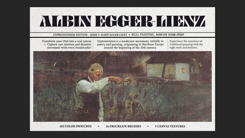 Albin Egger-Lienz Procreate Kit (Procreate Brushes, Color Palettes & Canvas Textures)