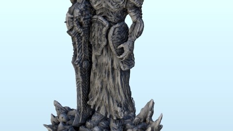 Lord of chaos with skull sword | STL for 3D Printing