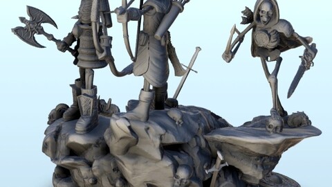 Trio of undead archers | STL for 3D Printing