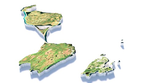 Saint Pierre and Miquelon Terrain Map