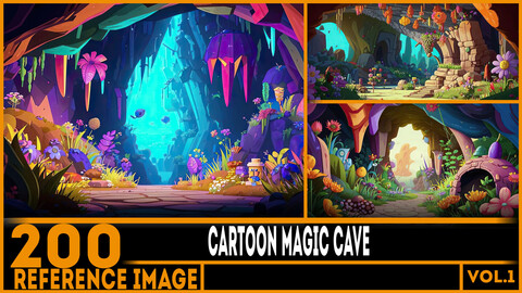 200 ART - Cartoon Magic Cave Reference 4K Package vol.1