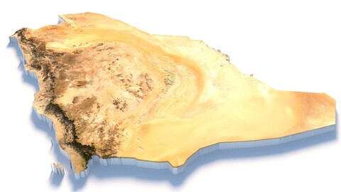 Saudi Arabia Terrain Map