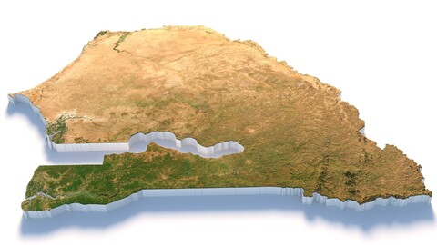 Senegal Terrain Map