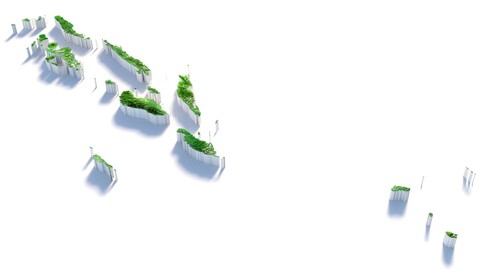 Solomon Islands Terrain Map