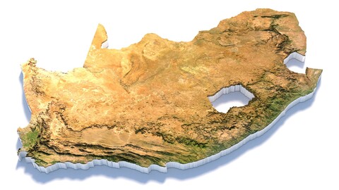 South Africa Terrain Map