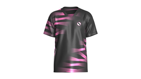 Soccer Pink And Black Jersey-Third Kit