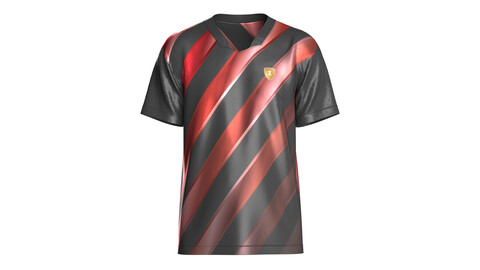 Soccer Red And Black Jersey-Home Kit V2