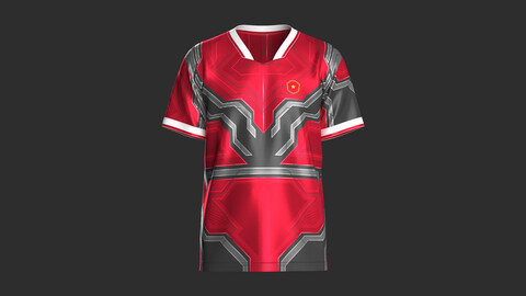 Soccer Red Sports Jersey-Home Kit