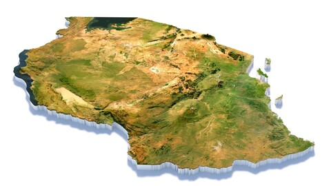 Tanzania Terrain Map