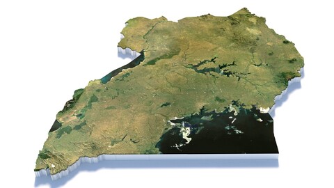 Uganda Terrain Map