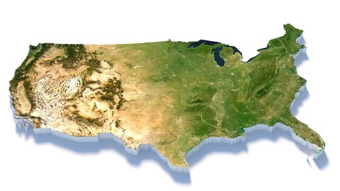 USA Terrain Map