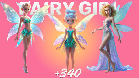 340 3D Fairy Girl Chatacter Reference | Reference Images