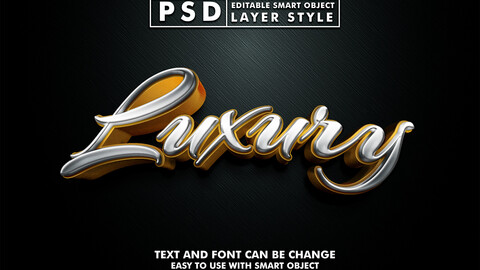 Luxury PSD fully editable text effect. Layer style PSD mockup template