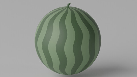 Cartoon Watermelon 3D model