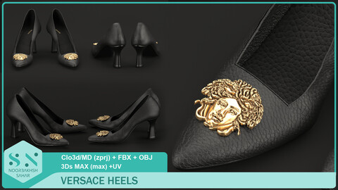 VERSACE HEELS  (3DsMAX (max)+OBJ+FBX+UV)