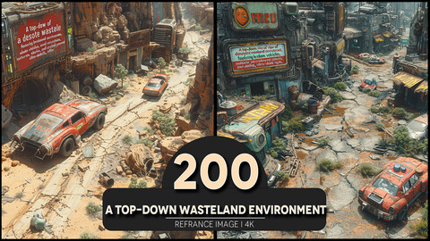 A top-Down Wasteland Environment 4K Reference/Concept Images