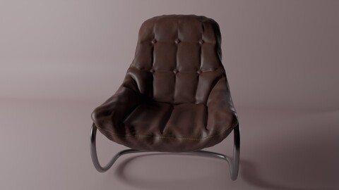 Modern leather armchair bronw (A) black (B)