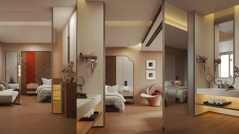 Modern hotel rooms suites bathrooms-cr