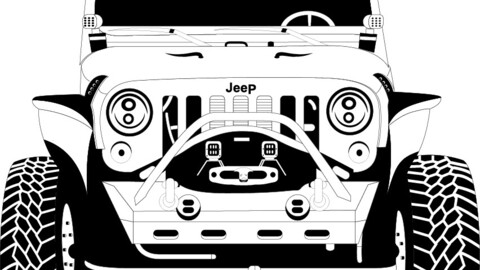 Jeep Vector, svg vector file, laser cut file, cricut file, engraving file, cnc cut file, Eps file