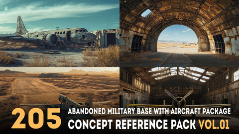 205 arts - Abandoned military base with aircraft Reference Package Vol.01 - More Than 6K Resolution