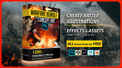 Warfare Effects Bundle - 1000+ Resources for Photoshop