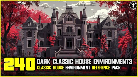 240 Dark Classic House Environments | 4K Reference Image Pack