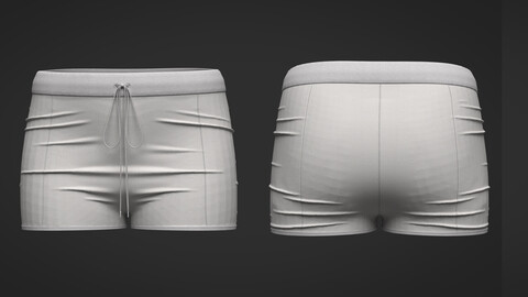 Female Shorts 3d Model